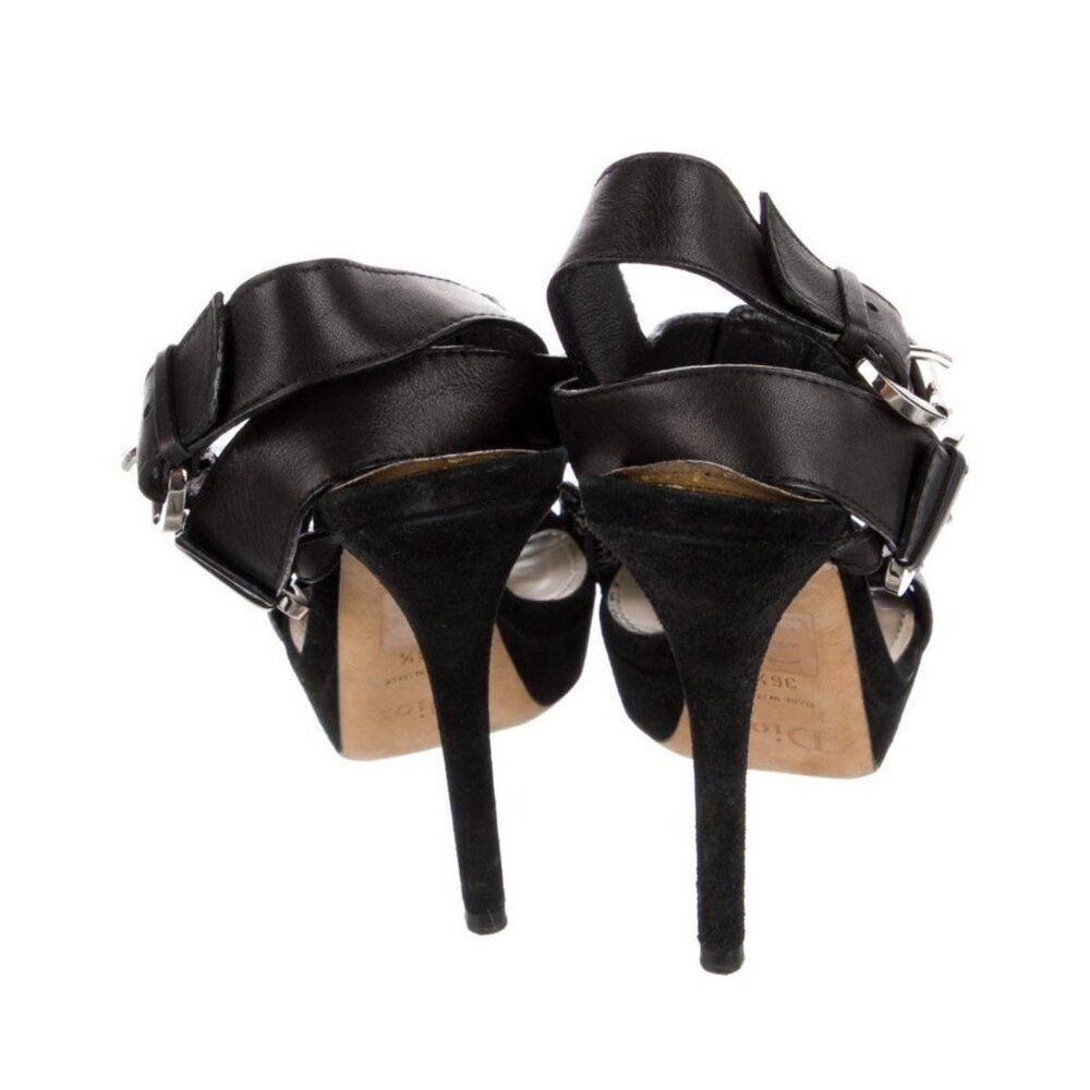 Christian Dior Authentic Solid Black Leather Heel… - image 4